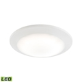 Elk Lighting Plandome 1-Light Recessed Light in Clean White with Glass Diffuser MLE1201-5-30